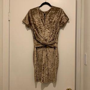 Gold Velvet Dress
